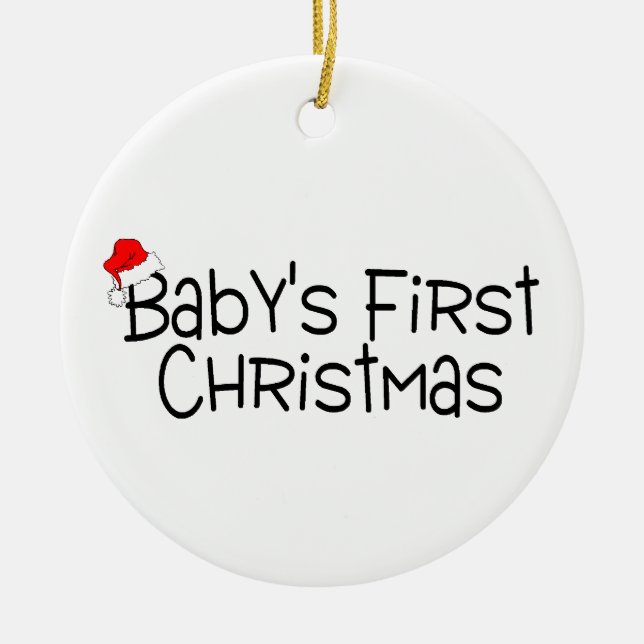 Babys första jul julgransprydnad keramik (Framsidan)