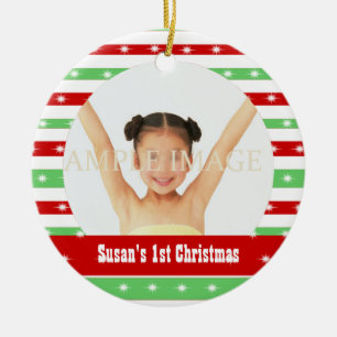 Babys första jul julgransprydnad keramik