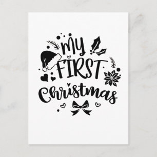 Baby's första jul matchande familj helg vykort