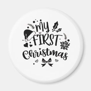 Baby's första jul matchande familj magnet