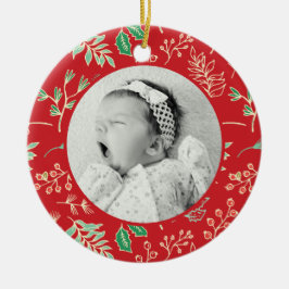 Babys Första jul Mönster Ornament i Helgdag
