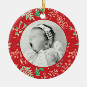 Babys Första jul Mönster Ornament i Helgdag