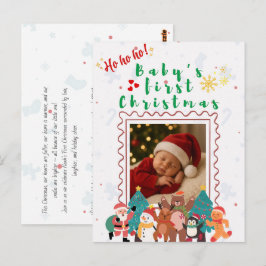 Baby's första jul Personlig Vykort