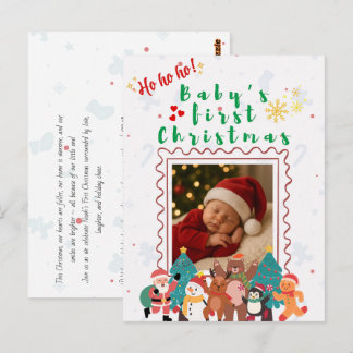 Baby's första jul Personlig Vykort