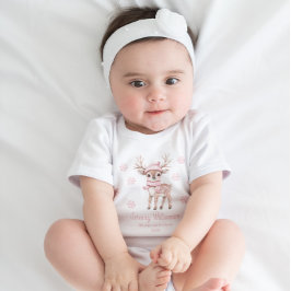 Babys första jul Rosa ren Trädgård  T Shirt