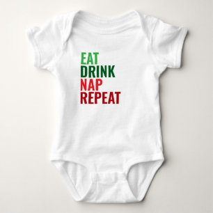Baby's första jul schema t shirt