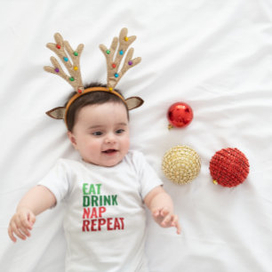 Baby's första jul schema t shirt