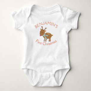 Baby's Första Jul Söt Vinter Renar T Shirt