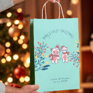 Babys första jul söta Gris och Björn