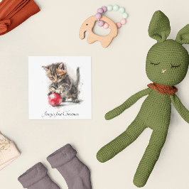 Baby's första jul söta kattunge högtidskort julkort