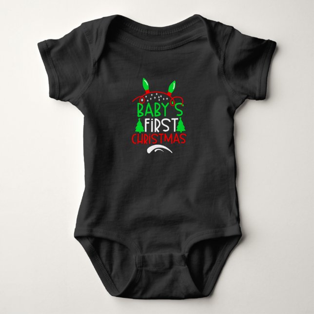 Baby's första jul Xmas söta T Shirt (Framsida)