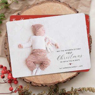 Baby's första julfoto julkort