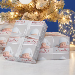 Babys första julfoto presentpapper