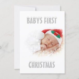 Babys första julkort tack kort
