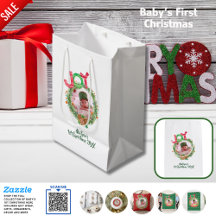 Babys första julpHOTO Gift Bag Keepsaké