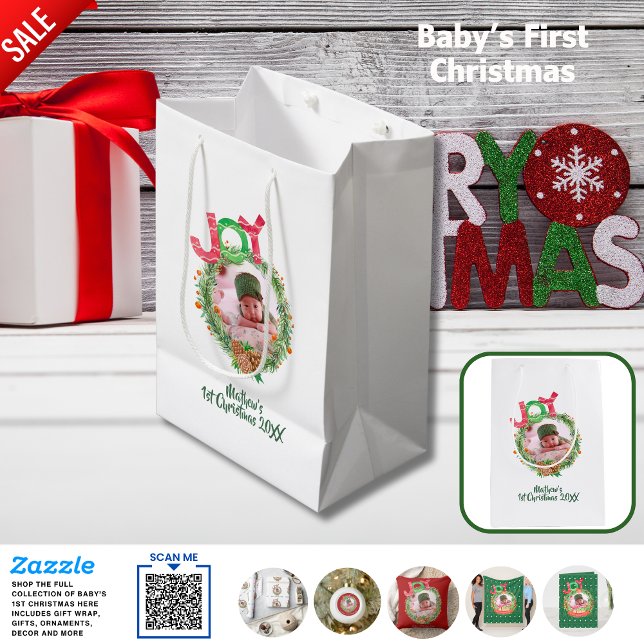 Babys första julpHOTO Gift Bag Keepsaké (Skapare uppladdad)