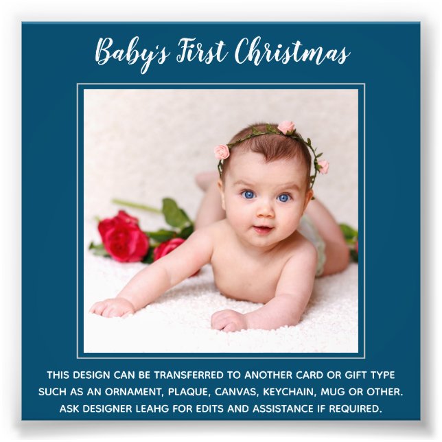 Babys första julpHOTO-mall - Skapa egen Fototryck (Framsidan)