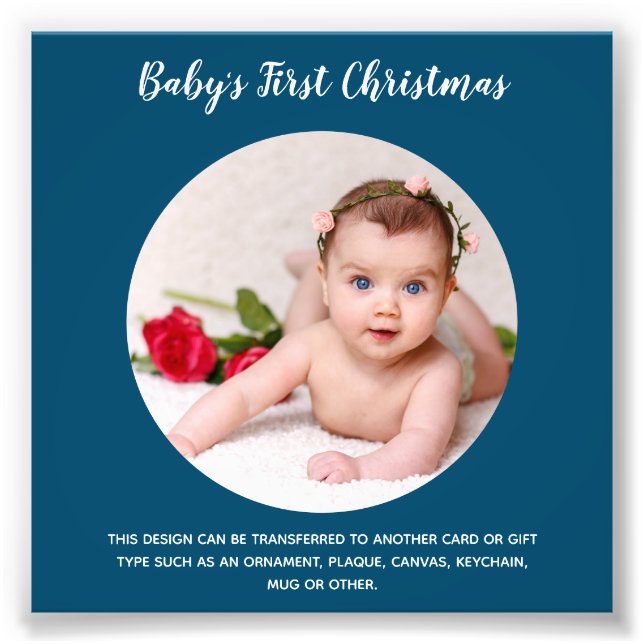 Babys första julpHOTO-mall - Skapa egen Fototryck (Framsidan)