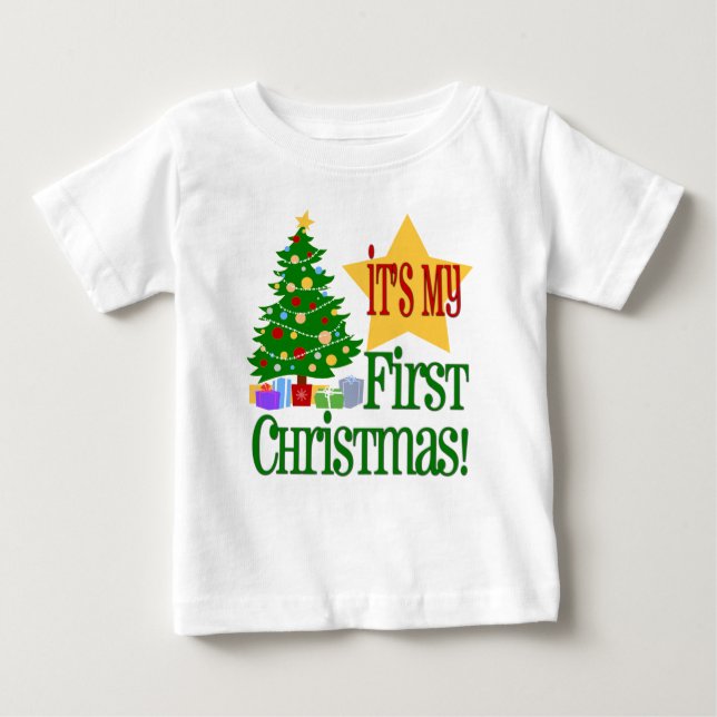 Babys första julT-tröja T-shirt (Framsida)