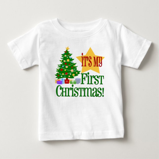 Babys första julT-tröja Tröja (Framsida)