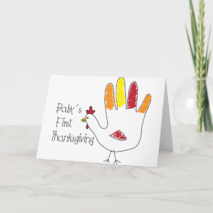 Babys första Thanksgiving Kort