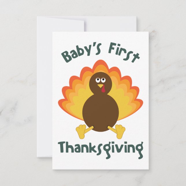 Babys första Thanksgiving Tack Kort (Framsida)