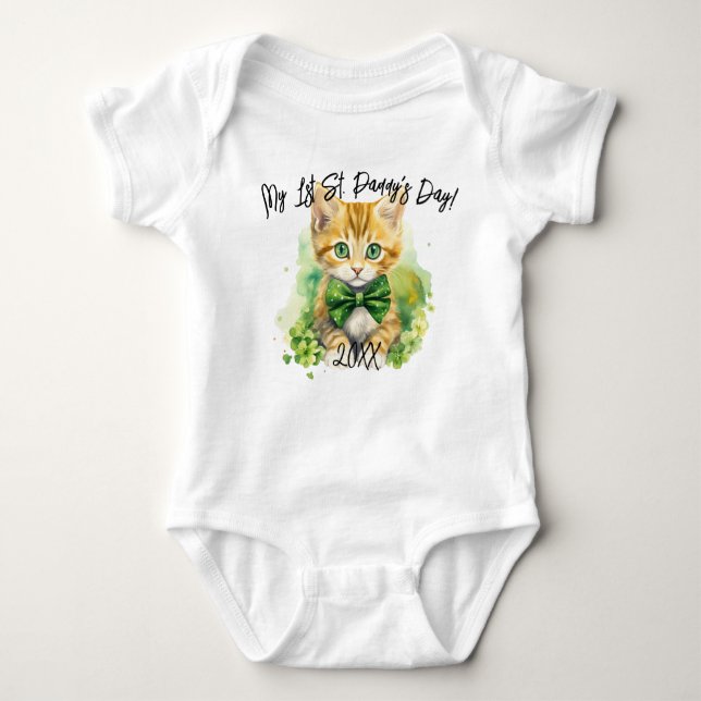 Baby's Min Första St. Patrick's Day-Barnens Kropps T Shirt (Framsida)