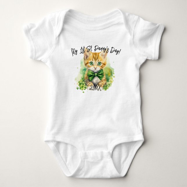 Baby's Min Första St. Patrick's Day-Barnens Onesie T Shirt (Framsida)