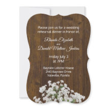 Babys utandning Rustic Bröllop Rehearsal Dinner