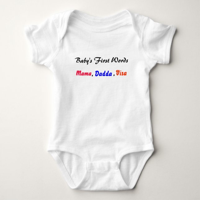 babys uttrycker först småbarnt-skjortor t shirt (Framsida)