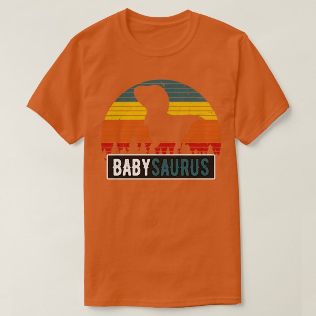 Babysaurus Child TRex Dinosaur Retro Baby T Shirt (Design framsida)