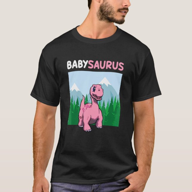 Babysaurus Dinosaur Cute Kiddo Apatosaurus 3 T Shirt (Framsida)