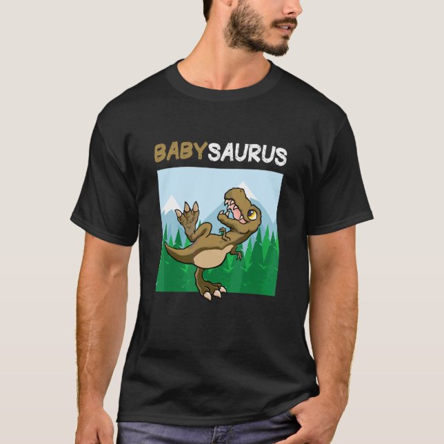 Babysaurus Dinosaur   Cute Kiddo Rex T Shirt (Framsida)