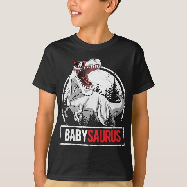 BabySaurus för barn Småbarn Födelsedagsfest T-Rex T Shirt (Framsida)