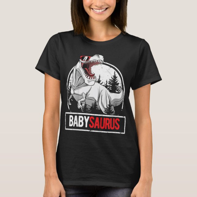 BabySaurus för barn Småbarn Födelsedagsfest T-Rex T Shirt (Framsida)