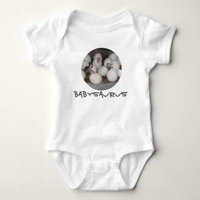 Babysaurus spädbarnskjorta tee shirt (Framsida)