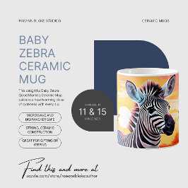 Babysebra God Morgon Keramikmugg Kaffemugg