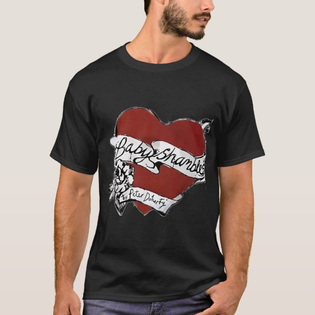Babyshambles Pete Doherty Heart Tattoo T Shirt (Framsida)