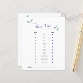 Babyshower babyförutsägelser tvilling björn tema