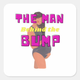 Babyshower Gifts for him Baby Announcement Gift Fyrkantigt Klistermärke