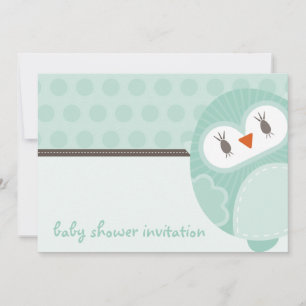 BABYSHOWER-INBJUDNINGAR :: dansande uggla 3L Inbjudningar