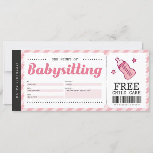 Babysit Rosa Gift Coupon Voucher Certificate