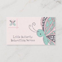 Babysit Service Butterfly Affärskort
