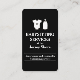 Babysit Services på Jersey Shore Black Visitkort