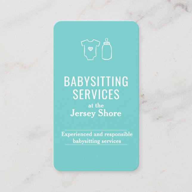 Babysit Services vid Jersey Shore QR-koden Visitkort (Framsida)