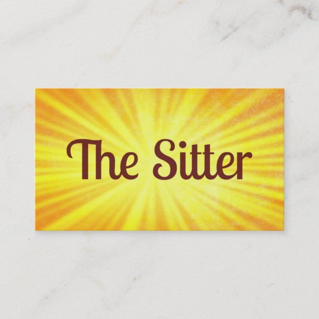 Babysit Sunshine Affärskort Visitkort (Framsida)