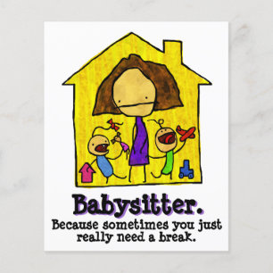 Babysittande. Barnomsorg. Dagvård Flygblad