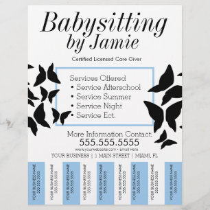 Babysittande dagspressrännor reklamblad