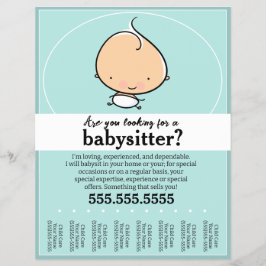 Babysittande, dagvård, barnomsorg, tårtårar lakan reklamblad