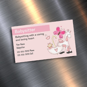 Babysittande kylskåp, magnetiska Affärskort Visitkort
